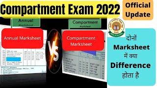 Compartment Exam 2022 Difference Between Compartment Marksheet and Annual Marksheet#cbsenewstoday