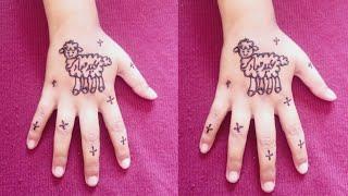 Bakra eid special mehndi design for kids  easy kids mehndi design for eid   kids mehndi design