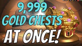 Opening 9999 Gold Chests AT ONCE Rise of Kingdoms