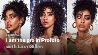 I am the pro in Profoto with Lara Gilles