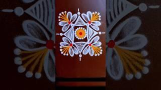 very easy and beautiful beginners kolam design #shorts #trending #muggulu #kolam #rangoli