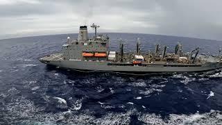USNS BIG HORN and USNS CARL BRASHEAR Replenishment at Sea
