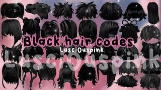 Aesthetic Black Hair Codes for RobloxBloxburg  33+ short and long