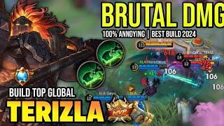 TERIZLA BEST BUILD 2024  BUILD TOP GLOBAL TERIZLA GAMEPLAY  MOBILE LEGENDS