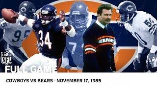 85 Bears Dominate Cowboys  Bears vs. Cowboys Week 11 1985  NFL Full Game