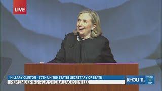 Former Sec. of State Hillary Clinton remembers Rep. Sheila Jackson Lee