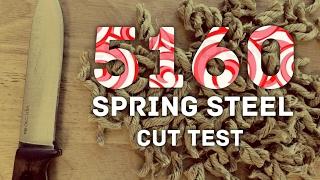 Edge Retention Test 5160 spring steel on Ontario Bushcraft Field Knife