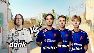 donk vs device+jabbi+stavn Dust2  FACEIT Ranked  May 6 2024 #cs2 #pov