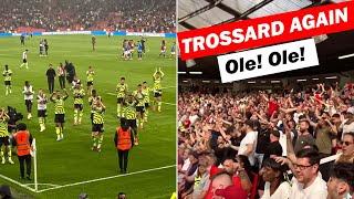 Arsenal Fans Crazy Reaction to Trossard Goal vs Manchester United