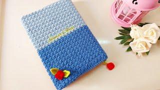 How to crochet book cover