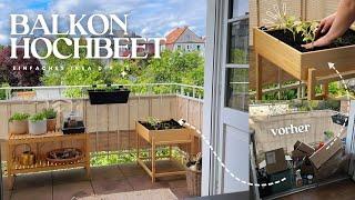 Wir bauen ein Balkon Hochbeet  Einfacher IKEA DIY Hack  Balkon Makeover