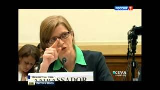 Саманта Пауэр опешила от наезда конгрессмена Дана Рорабахера по вопросу Донбасса...