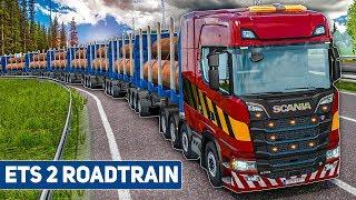 ETS 2 - ROADTRAIN Mit 8 Anhängern durch Skandinavien  EURO TRUCK SIMULATOR 2