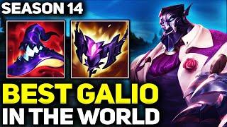 RANK 1 BEST GALIO IN SEASON 14 - AMAZING GAMEPLAY  League of Legends