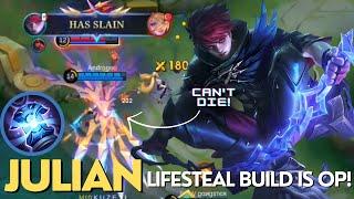 LIFESTEAL BUILD ON JULIAN IS UNKILLABLE?  Mobile Legends Mythic