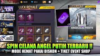 SPIN CELANA ANGEL PUTIH TERBARU PAKAI DISKON & TIKET EVENT WHITE ANGELICAL PANTS