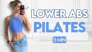 5 min Toned Abs Pilates Lower Belly Activation  At Home Workout