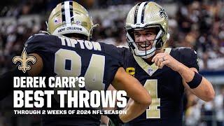 Highlights Derek Carrs Best Throws through 2 Weeks of 2024