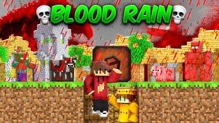 We Created Bunker to Survive BLOOD RAIN in Minecraft