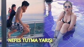 EKİPLE SUDA NEFES TUTMA YARIŞMASI  İKİZLER  BUSE KORKMAZ  MEHMET JAVEED  CELLAT36  MELİH İMECE