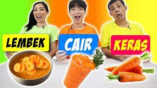 TANTANGAN MAKAN LEMBEK VS KERAS VS CAIR  ADA ES KRIM MANA LEBIH ENAK ? Challenge Lucu