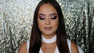 Rose Gold Cut Crease & Matte Nude Lip  Client Tutorial Makeover