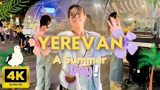 Walking Tour in Yerevan Armenia  - A Summer Day - August 2024 - 4K 60FPS