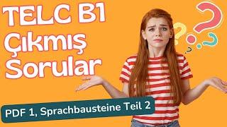 TELC B1 SORULARI PDF 1 SPRACHBAUSTEINE TEIL 2