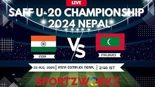 INDIA VS MALDIVES  SAFF U-20 Men’s Championship 2024 NEPAL