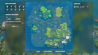 Where to ride a Zipline in fortnite chapter 2 season 3 week 1 challenges