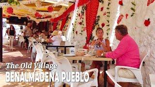 Benalmadena Pueblo Arabian Market Walk Malaga Costa del Sol Spain 2024 4K