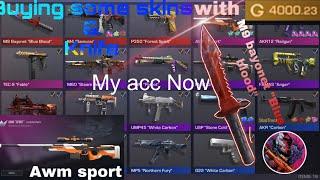 Buying some skins & Knife with 4K Gold  Standoff 2  M9 bayonet “Blue blood”