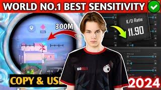 WORLD NO.1 BEST SENSITIVITY   SKILLZES 3.3 SENSITIVITY 2024  BGMI  PUBG MOBILE 