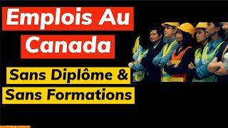 Les Types dEmplois Au Canada  Sans Diplôme et Sans Formations