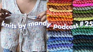 my finished vacation vest and stella quilt plans  knits by mandy podcast #25