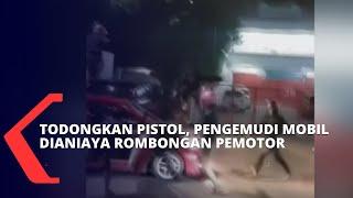 Viral Aksi Pemobil Todongkan  Pistol ke Rombongan Pemotor Berujung Dikejar hingga Dianiaya