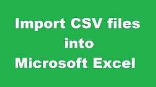 How to properly import CSV files into Microsoft Excel Excel Tutorial #1