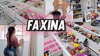 FAXINA COMPLETA NA PENTEADEIRAorganização produtos de autocuidado