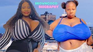 Exotic Curvy BBW.Brown Coco Nigeria. Plus Size Model Chubby body Quick Wiki BioAge Relationship.
