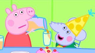 Peppa Pig Helps Out at Edmond Elephants Birthday Party  Peppa Official Family Kids Cartoon