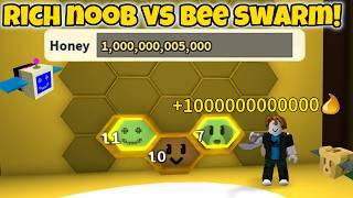 Noob With 1 Trillion Honey Gets 50 Bees in 2 Hours Bee Swarm Simulator Noob to Pro