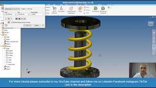Video Tutorial How to make a spring animation in just 3 minutes with Autodesk Inventor