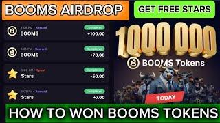 Booms tokens airdrop  get free stars and booms tokens rewards  telegram $booms free airdrop