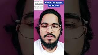 Saudi Temporary Work Visa