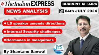 Indian Express Newspaper Analysis 04 JULY 2024  Air Pollution deaths Internal Security challenges