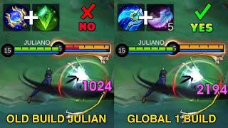 I FINALLY FOUND GLOBAL 1 BUILD JULIAN wtf damage...- Mobile Legends