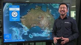 Weekend Weather Update Fri 23 Aug Heat for central and northern Aus. Rain wind for southern Aus.