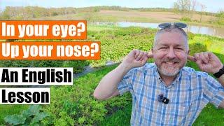 In your eye? Up your nose? An English Lesson