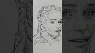 Beauty of the Loomis Method in Drawing Emilia Clarke  #portraitdrawing #drawingtutorial