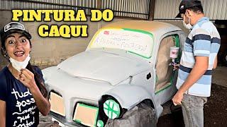 PINTAMOS O FUSCA CAQUI   OLHA COMO FICOU